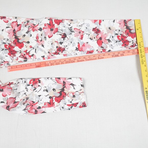 NYDJ Pink Floral Ankle Jeans Women's 6 Lift Tuck Stretch Denim - Picture 12 of 14